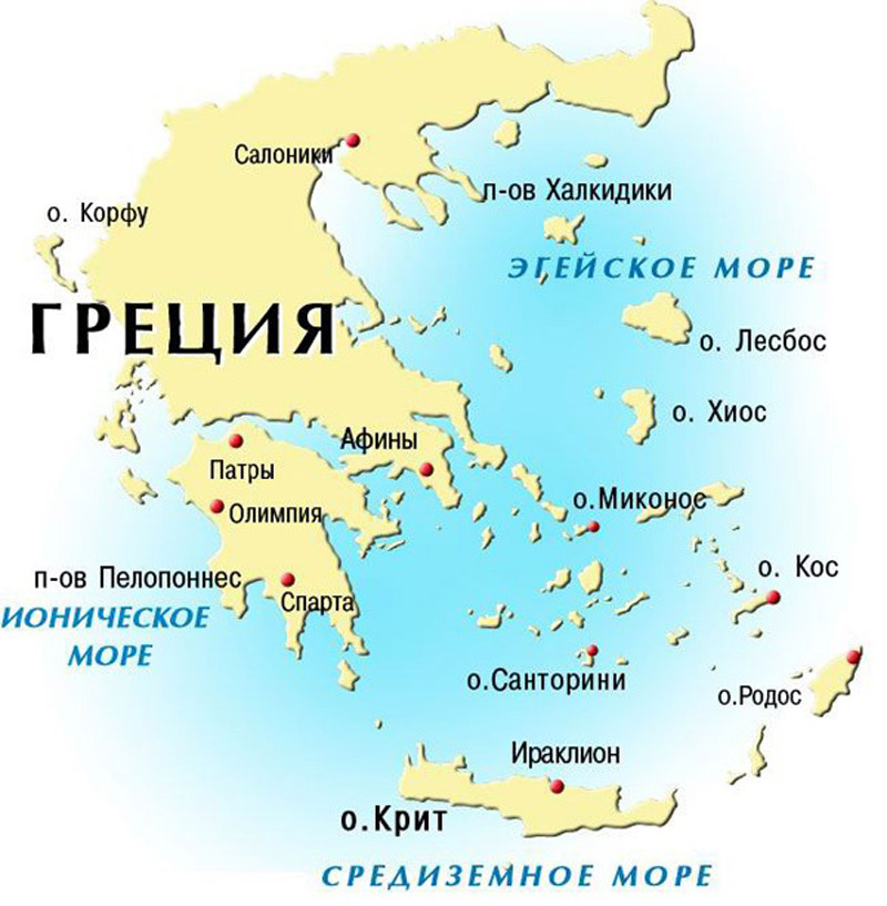 map grecia