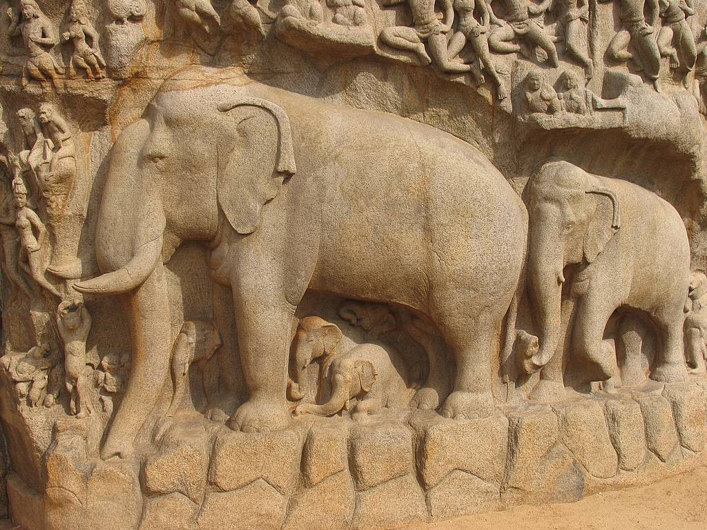 animal-elephant-sculpture-Mamallapuram-India