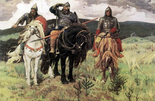 Картина художника Васнецова "Три богатыря"